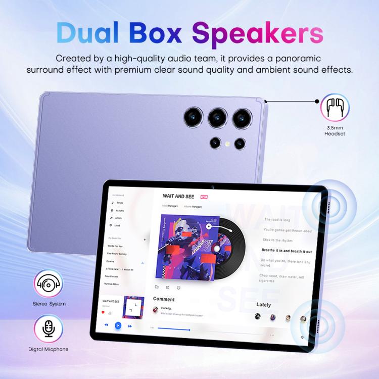 Pad 9 Pro 10.1 inch 4G LTE Tablet PC Combo Set, 4GB+32GB, Android 10 MT6755 Octa Core, with Keyboard / Mouse / Leather Case, AU Plug (Purple) - 10.1 inch by buy2fix | Online Shopping UK | buy2fix