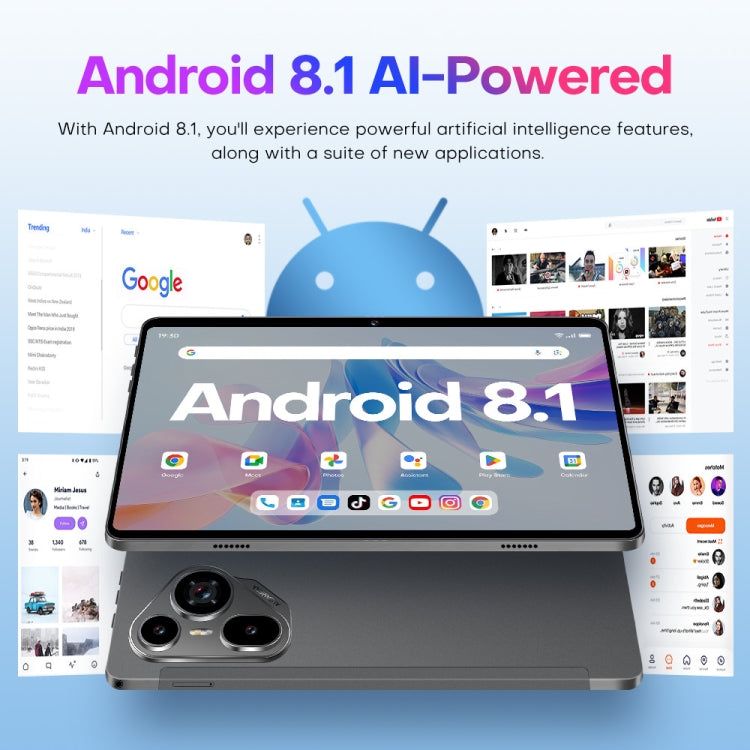 Pad7 Ultra 10.1 inch 3G Phone Call Tablet PC, 2GB+32GB, Android 8.1 MTK6737 Quad Core, AU Plug (Silver) - 10.1 inch by buy2fix | Online Shopping UK | buy2fix