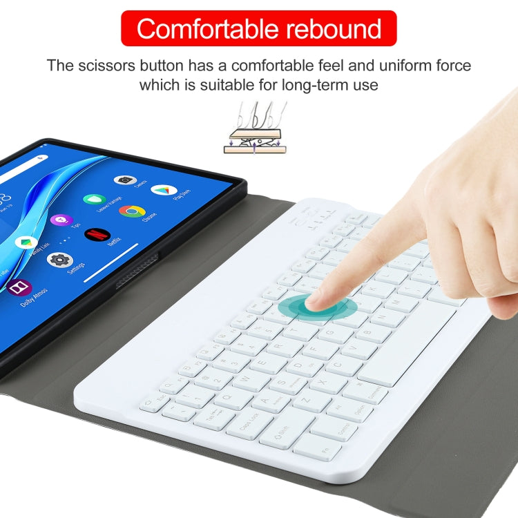 AM10S Detachable Bluetooth Backlight Keyboard Ultrathin Horizontal Flip Leather Tablet Case with Holder for Lenovo M10 Plus 10.3 inch X606F(Gold) by buy2fix