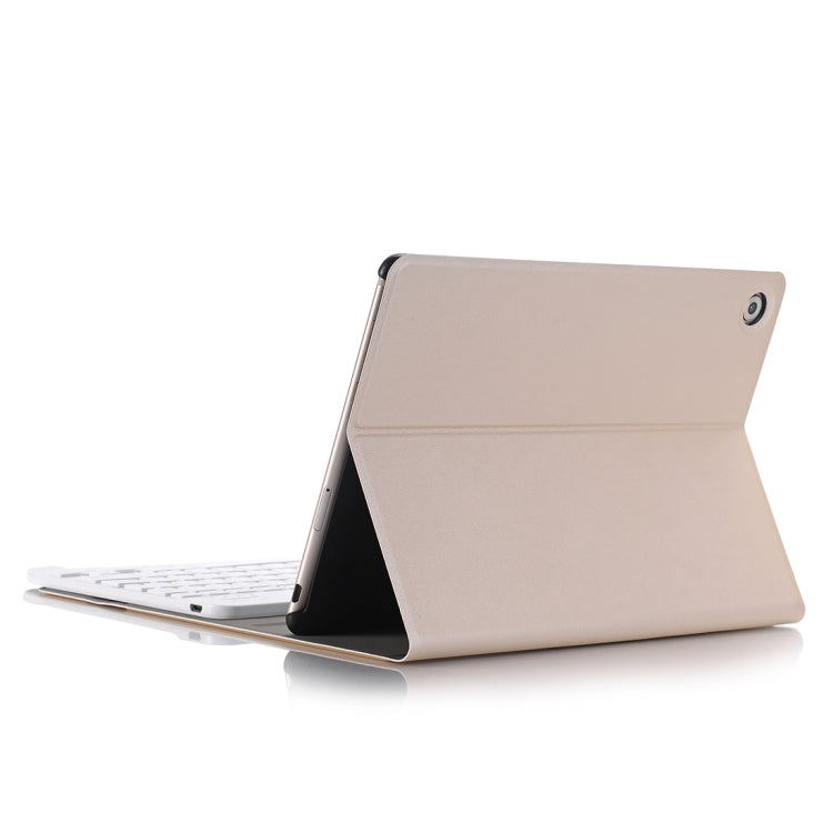 Detachable Bluetooth Keyboard Ultrathin Horizontal Flip Leather Tablet Case for Huawei MediaPad M5 / M5 Pro 10.8 inch, with Holder(Gold) - Huawei Keyboard by buy2fix | Online Shopping UK | buy2fix