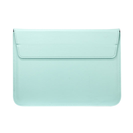 Universal Envelope Style PU Leather Case with Holder for Ultrathin Notebook Tablet PC 15.4 inch, Size: 39x28x1.5cm(Mint Green) - 15 inch by buy2fix | Online Shopping UK | buy2fix