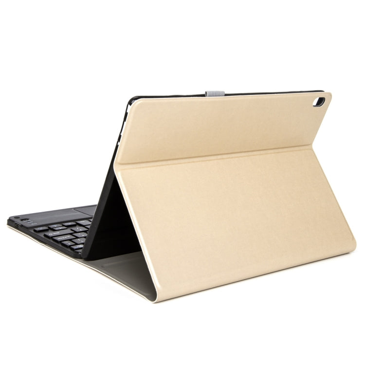 M10-C 2 in 1 Removable Bluetooth Keyboard + Leather Tablet Case with Touchpad & Holder for Lenovo Tab M10 TB-X505X (Gold) by buy2fix