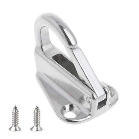 316 Stainless Steel Yacht Fender Hook Spring Coat Hook with 2 x 3.9x13 Screws by buy2fix