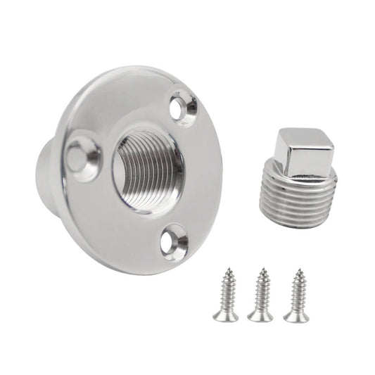 316 Stainless Steel Yacht Outlet Drain Valve with Screw by buy2fix