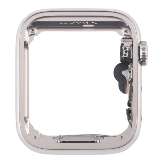 For Apple Watch Series 5 44mm LTE Stainless Steel Middle Frame Bezel Plate with Crown Spin Axis Flex Cable (Silver) by buy2fix