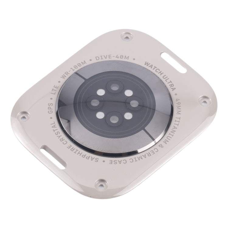 For Apple Watch Ultra 2 49mm A2986 A2987 LTE Version Glass Back Cover(Titanium Gray) - Back Cover by buy2fix | Online Shopping UK | buy2fix