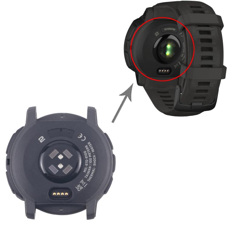For Garmin Instinct 2 Original Disassembled Back Cover(Black) - For Garmin by buy2fix | Online Shopping UK | buy2fix