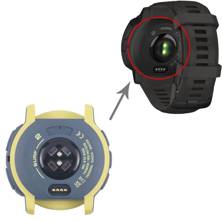 For Garmin Instinct 2 Original Disassembled Back Cover(Blue) - For Garmin by buy2fix | Online Shopping UK | buy2fix