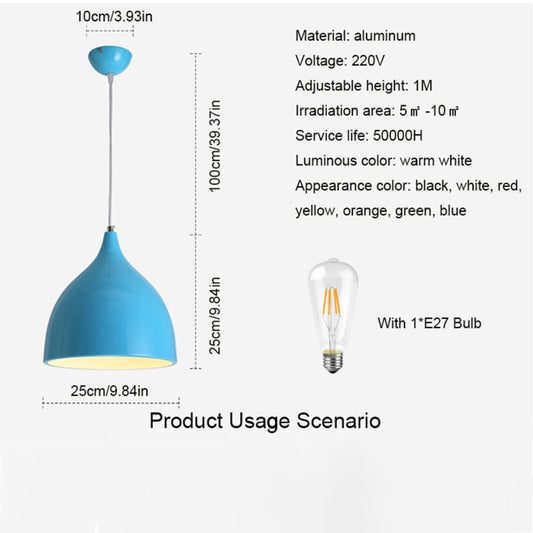 Restaurant Chandelier Simple Modern Single-head Dining Table Lamp Fashion Aisle Living Room Bar (White) by YWXLight