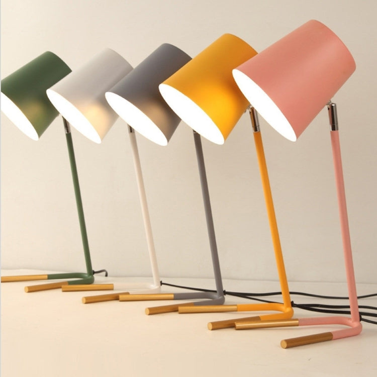 LED Eye-caring Table Lamp Modern Creative Minimalist Bedroom Bedside Lamp Student Study Table Lamp (Yellow) by YWXLight