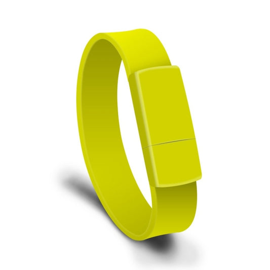 MicroDrive 128GB USB 2.0 Fashion Bracelet Wristband U Disk (Yellow) by MicroDrive