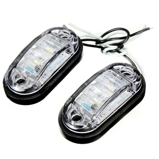 10-30V Oval Clearing Truck Trailer Side Marker Light (White) by YWXLight