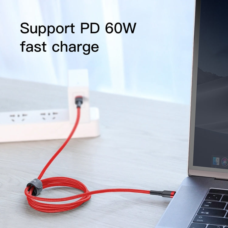 Baseus CATKLF-H09 Cafule Series USB-C / Type-C PD 2.0 60W Flash Charge Cable, Cable Length: 2m - USB-C & Type-C Cable by Baseus | Online Shopping UK | buy2fix