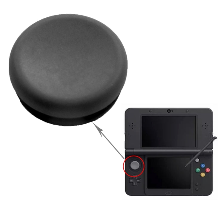 Analog Controller Stick Cap 3D Joystick Cap for New 3DS(Black) - 3DS Spare Parts by buy2fix | Online Shopping UK | buy2fix