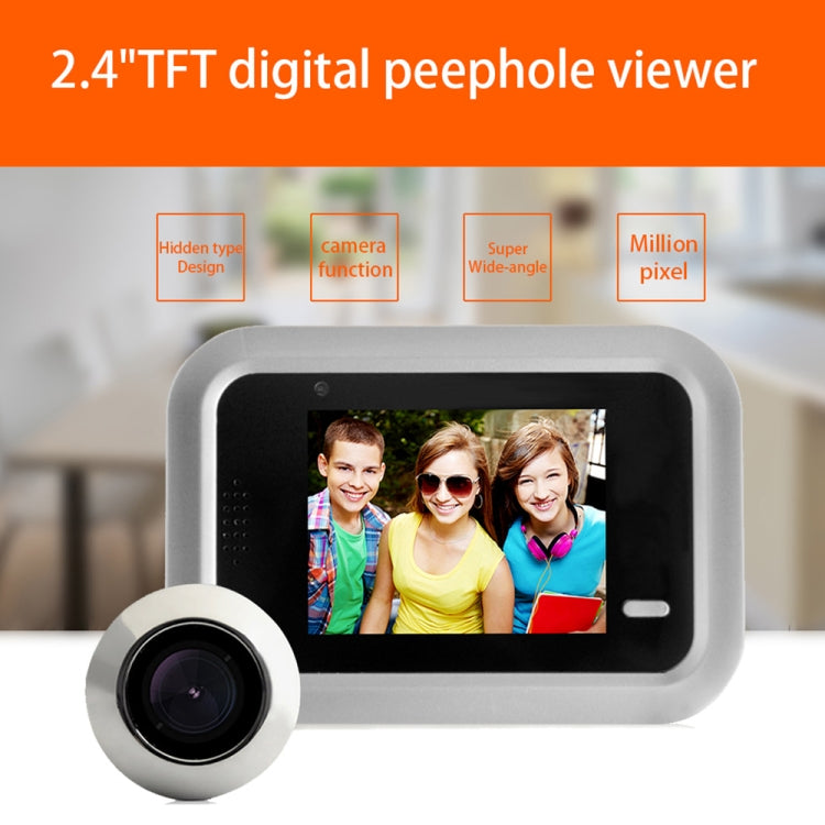 X8 2.4 inch Screen 2.0MP Security Camera No Disturb Peephole Viewer, Support TF Card by buy2fix