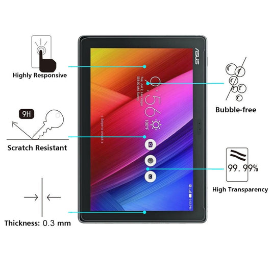 For ASUS ZenPad 10 / Z300 0.3mm 9H Hardness Tempered Glass Screen Film by buy2fix