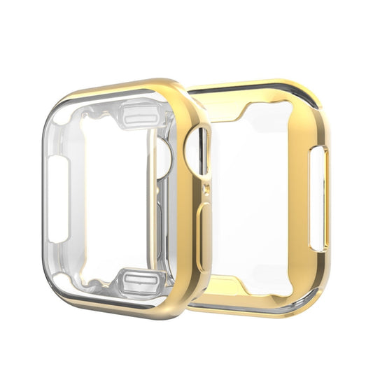 Full Coverage Plating TPU Case For Apple Watch Series 6 / 5 / 4 / Watch SE 40mm(Gold) by buy2fix