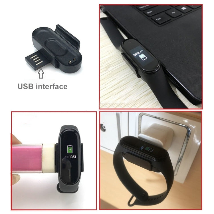 For Xiaomi Mi Band 4 Charger Charging Dock Base Stand Holder with 1m Charging Cable(Black) by buy2fix