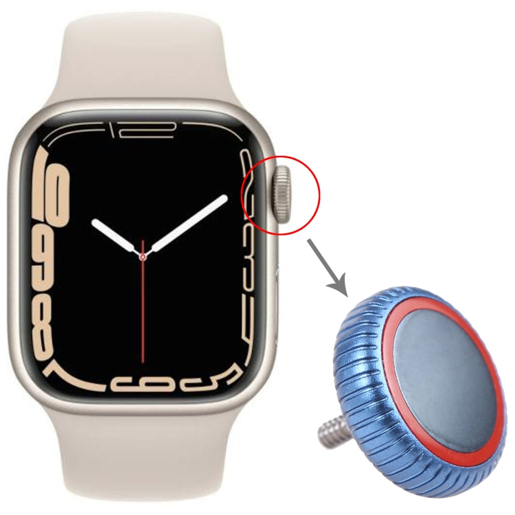 Watch Crown Nut Replacement For Apple Watch Series 7 (LTE) (Blue) - Other Parts by buy2fix | Online Shopping UK | buy2fix
