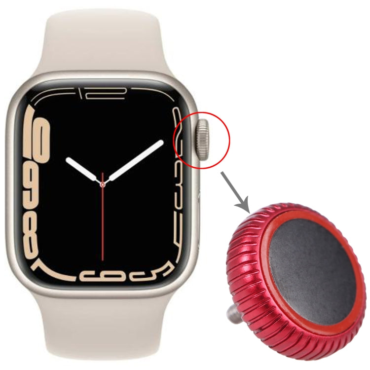 Watch Crown Nut Replacement For Apple Watch Series 7 (LTE) (Red) - Other Parts by buy2fix | Online Shopping UK | buy2fix