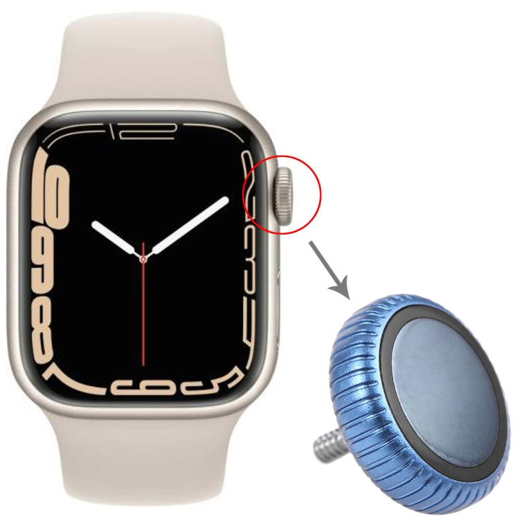 Watch Crown Nut Replacement For Apple Watch Series 7 (GPS) (Blue) - Other Parts by buy2fix | Online Shopping UK | buy2fix