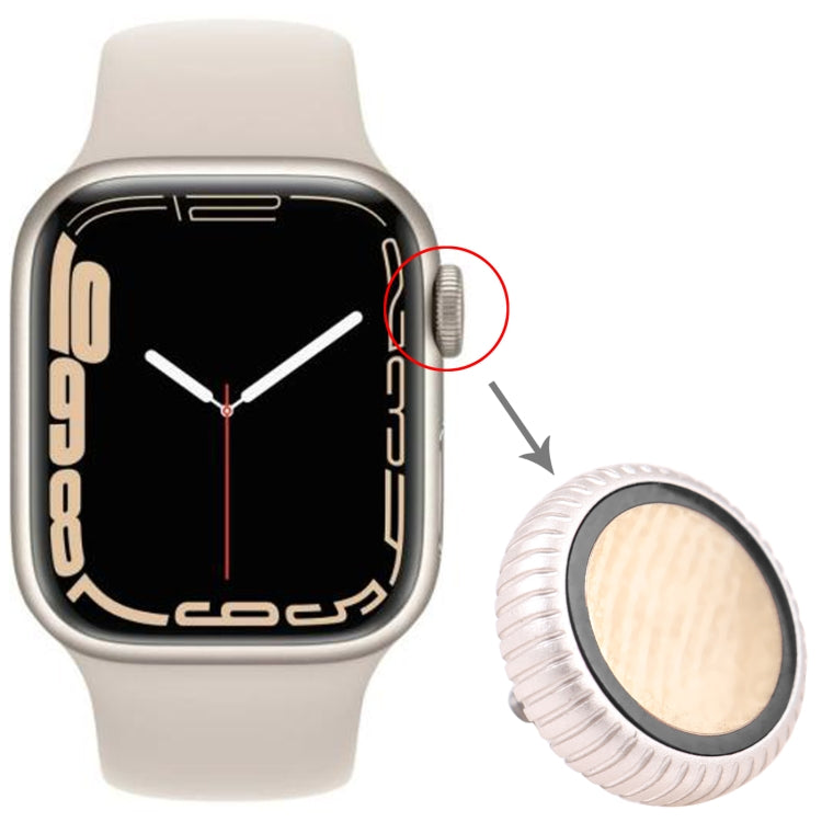 Watch Crown Nut Replacement For Apple Watch Series 7 (GPS) (Silver) - Other Parts by buy2fix | Online Shopping UK | buy2fix
