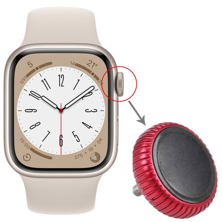 Watch Crown Nut Replacement For Apple Watch Series 8 (GPS) (Red) - Other Parts by buy2fix | Online Shopping UK | buy2fix