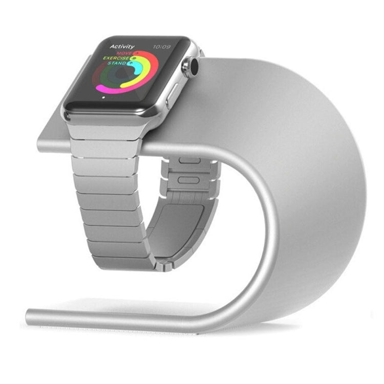 U Shape Aluminum Stand Charger Holder For Apple Watch 38mm / 42mm(Silver) by buy2fix