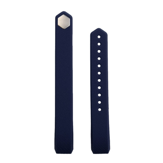 For Fitbit Alta Watch Oblique Texture Silicone Watchband, Large Size, Length: about 22cm(Dark Blue) by buy2fix