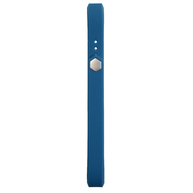 For Fitbit Alta Watch Oblique Texture Silicone Watchband, Large Size, Length: about 22cm(Blue) - Watch Bands by buy2fix | Online Shopping UK | buy2fix