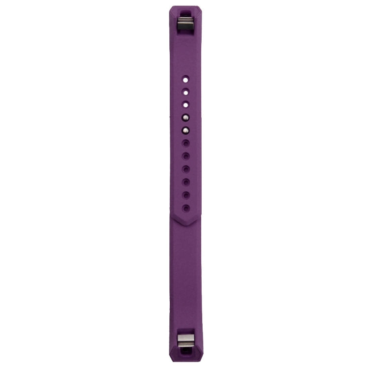 For Fitbit Alta Watch Oblique Texture Silicone Watchband, Large Size, Length: about 22cm(Purple) - Watch Bands by buy2fix | Online Shopping UK | buy2fix