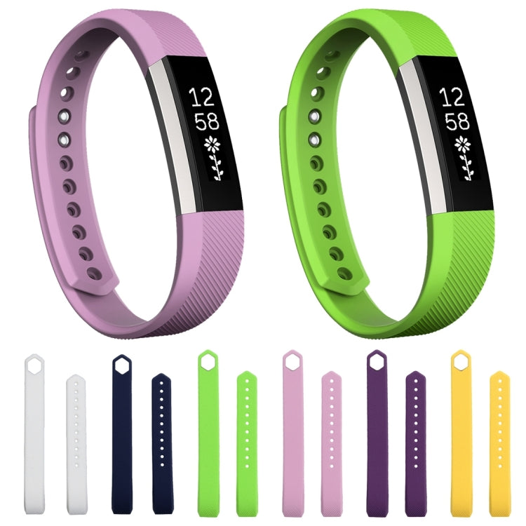 For Fitbit Alta Watch Oblique Texture Silicone Watchband, Large Size, Length: about 22cm(Pink) - Watch Bands by buy2fix | Online Shopping UK | buy2fix