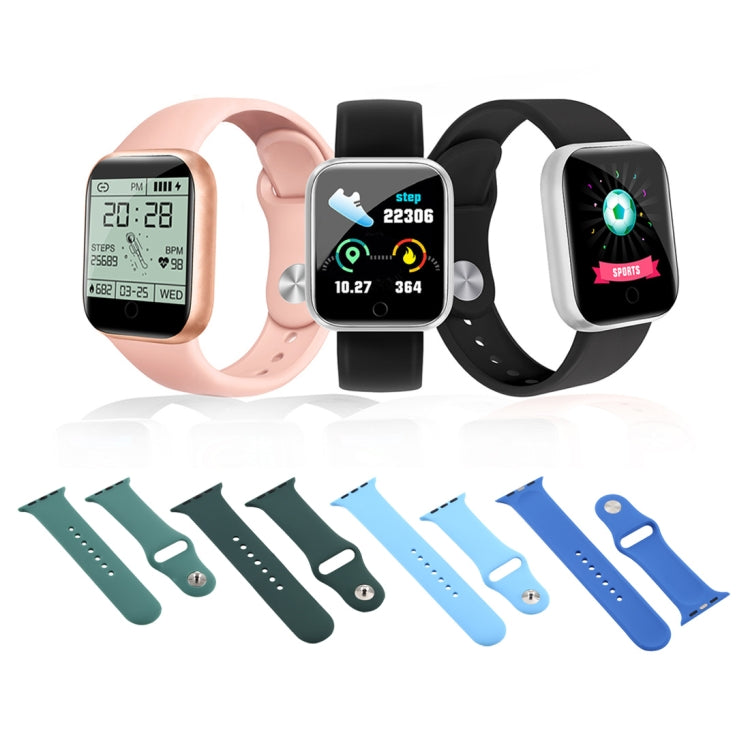 For Apple Watch Series 7 41mm / 6 & SE & 5 & 4 40mm / 3 & 2 & 1 38mm Silicone Watch Band (Dark Green) by buy2fix