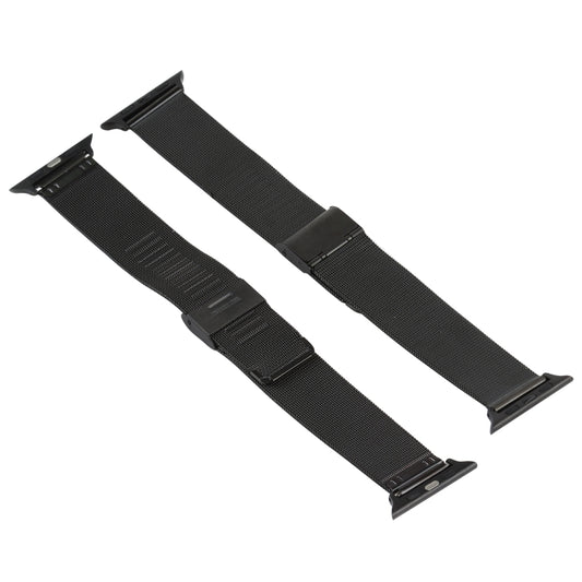 Stainless Steel Watch Band for Apple Watch Series 3 & 2 & 1 38mm(Black) - Watch Bands by buy2fix | Online Shopping UK | buy2fix