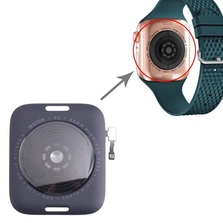 For Apple Watch SE 2022 44mm LTE Edition Rear Housing Glass Cover with Cable (Midnight) by buy2fix