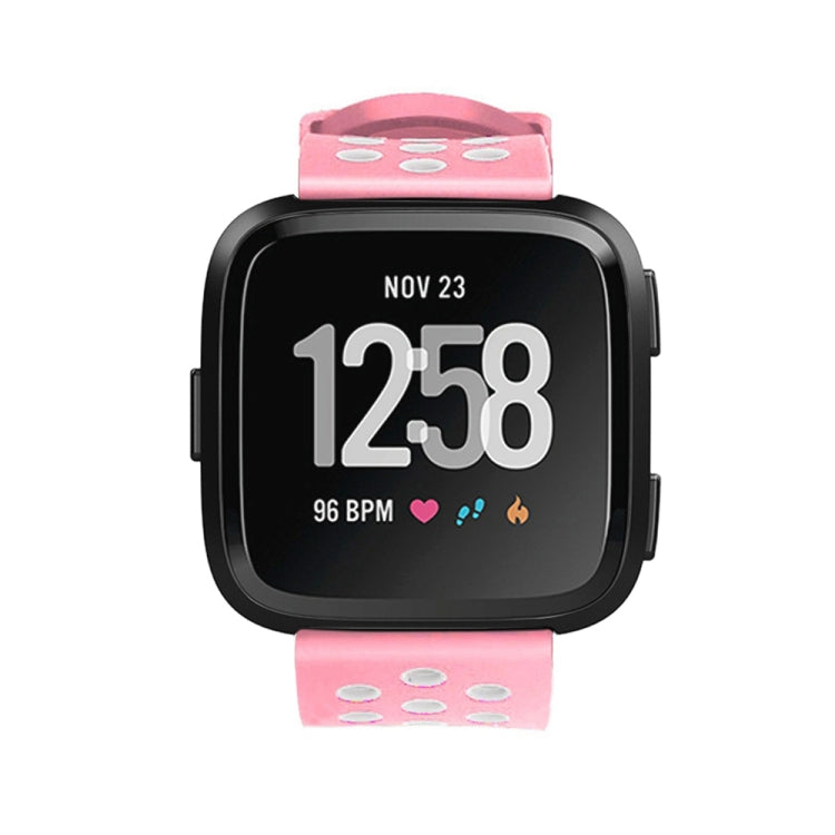 For Fitbit Versa Simple Fashion Silicone Watch Band(Pink) - Watch Bands by buy2fix | Online Shopping UK | buy2fix