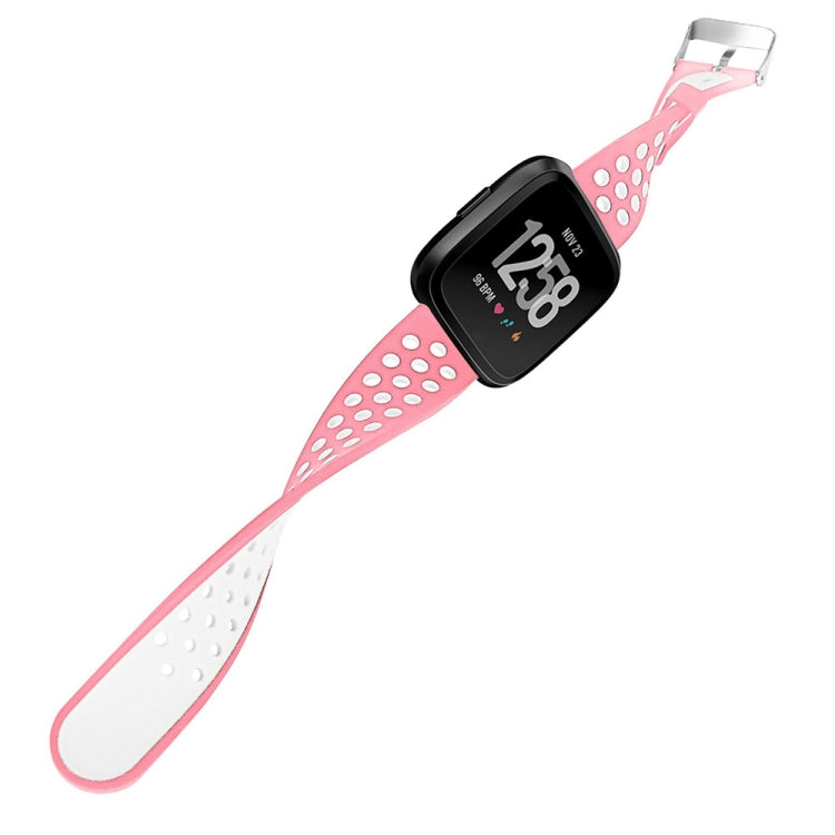 For Fitbit Versa Simple Fashion Silicone Watch Band(Pink) - Watch Bands by buy2fix | Online Shopping UK | buy2fix
