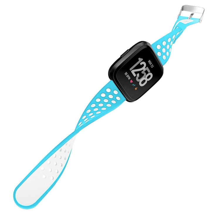 For Fitbit Versa Simple Fashion Silicone Watch Band(Baby Blue) - Watch Bands by buy2fix | Online Shopping UK | buy2fix