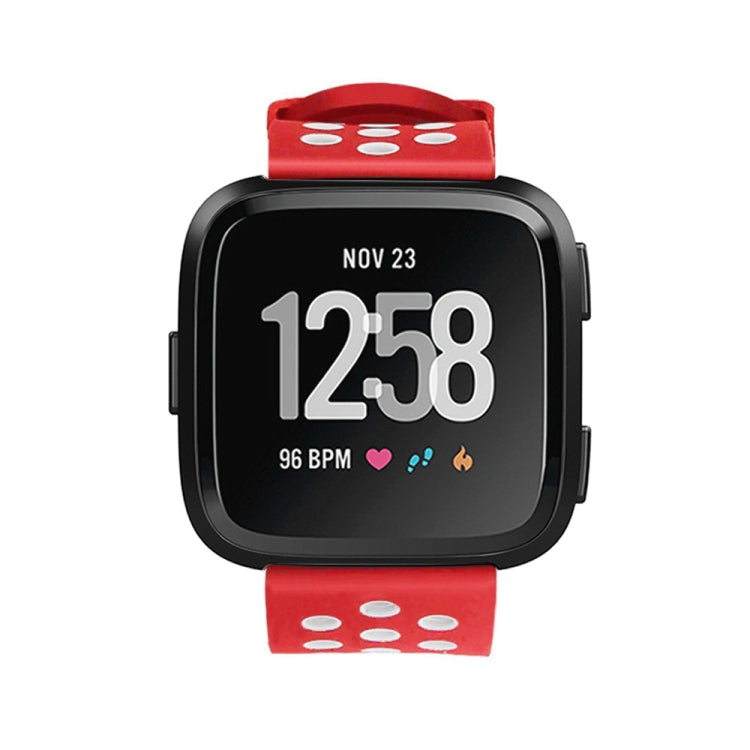For Fitbit Versa Simple Fashion Silicone Watch Band(Red) - Watch Bands by buy2fix | Online Shopping UK | buy2fix
