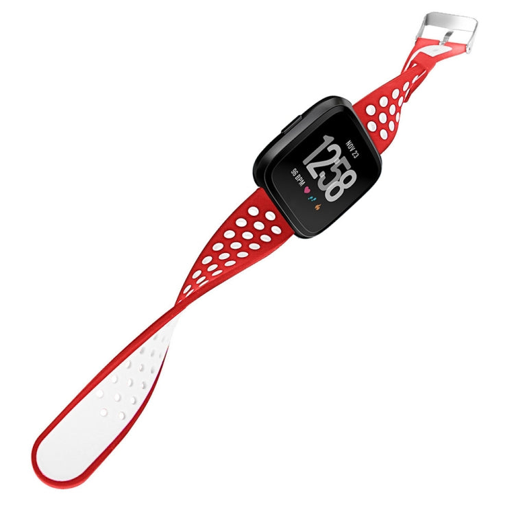 For Fitbit Versa Simple Fashion Silicone Watch Band(Red) - Watch Bands by buy2fix | Online Shopping UK | buy2fix
