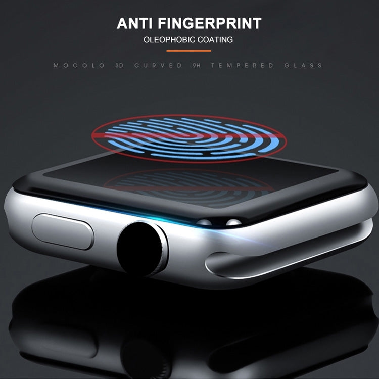 mocolo 0.33mm 9H 3D Round Edge Full Glue Tempered Glass Film For Apple Watch Series 6 / 5 / 4 / Watch SE 40mm(Black) by mocolo