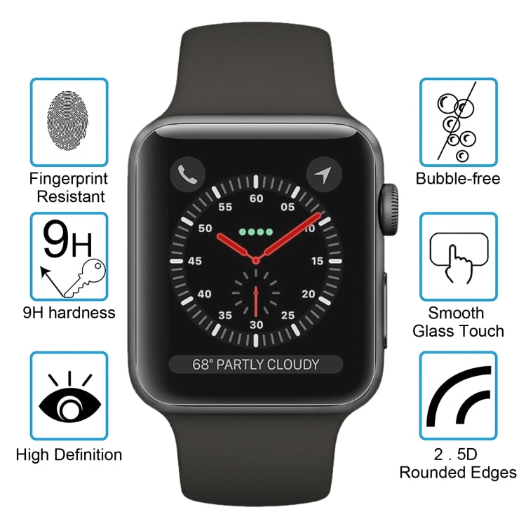 2 PCS ENKAY Hat-Prince for Apple Watch 42 mm 0.2mm 9H Surface Hardness 2.15D Explosion-proof Tempered Glass Screen Film - Watch Cases by ENKAY | Online Shopping UK | buy2fix