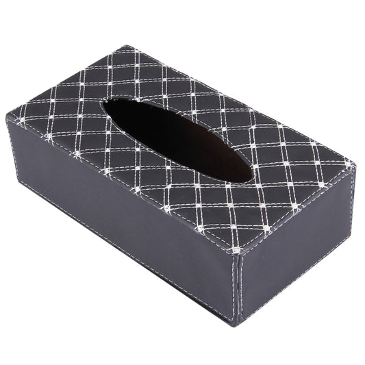 Luxury PU Leather Cover Case Tissue Box Car Pumping Tray by buy2fix