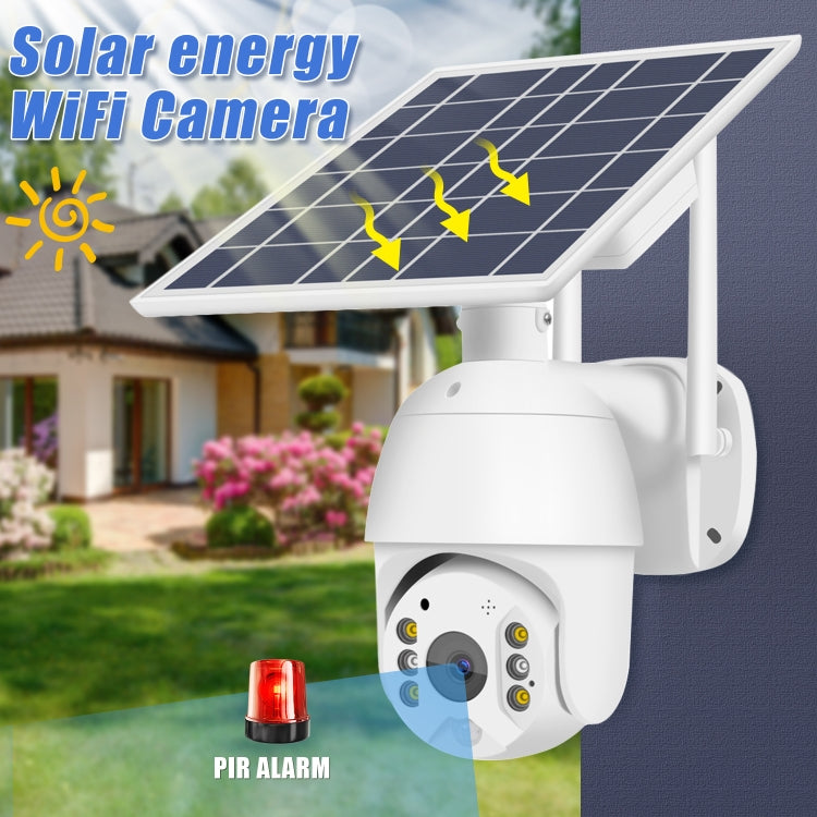 T16 1080P Full HD Solar Powered WiFi Camera, Support PIR Alarm, Night Vision, Two Way Audio, TF Card - Wireless Camera by buy2fix | Online Shopping UK | buy2fix