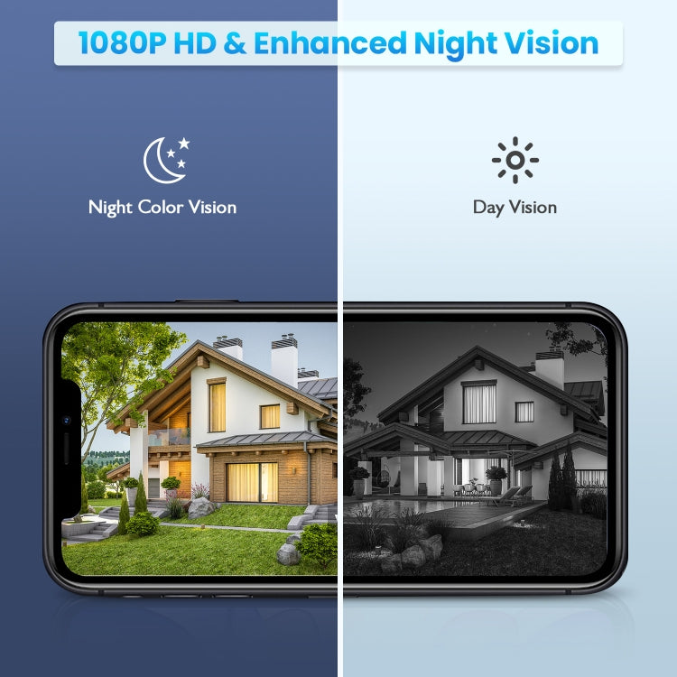 T16 1080P Full HD Solar Powered WiFi Camera, Support PIR Alarm, Night Vision, Two Way Audio, TF Card - Wireless Camera by buy2fix | Online Shopping UK | buy2fix