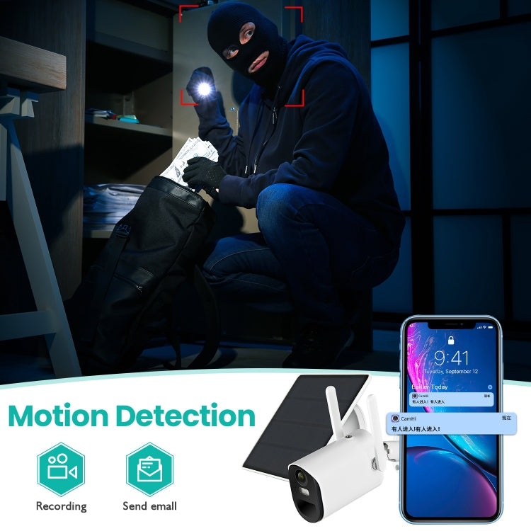 T20 1080P Full HD 4G (EU Version) Solar Powered Camera, Support PIR Human Body Infrared Sensor, Night Vision, Two Way Audio, TF Card - Wireless Camera by buy2fix | Online Shopping UK | buy2fix