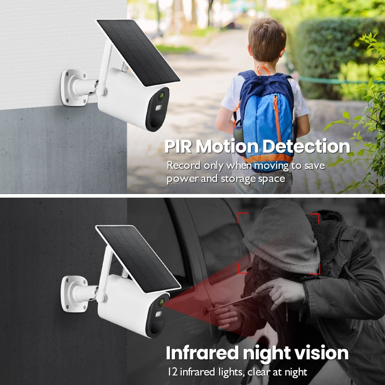 T20 1080P Full HD 4G (EU Version) Solar Powered Camera, Support PIR Human Body Infrared Sensor, Night Vision, Two Way Audio, TF Card - Wireless Camera by buy2fix | Online Shopping UK | buy2fix