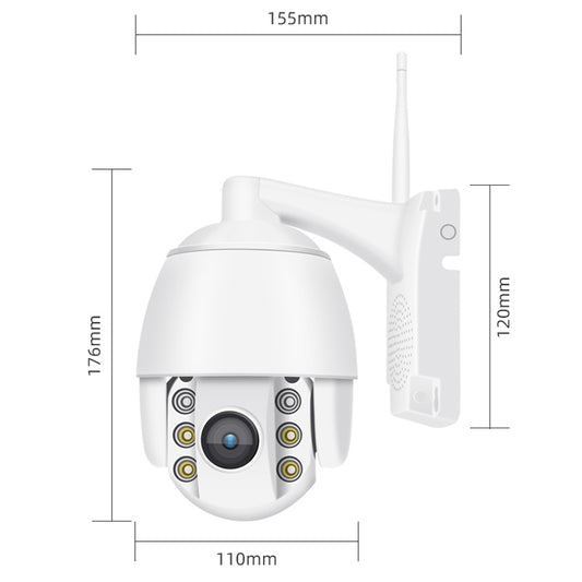 QX2 1080P HD 360 Degrees Panoramic WiFi Day and Night Full-color IP66 Waterproof Smart Camera, Support Motion Detection / Two-way Voice / TF Card, US Plug by buy2fix