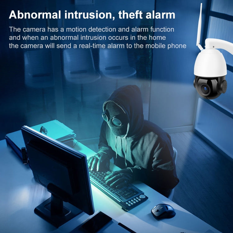 QX5 2.0 Million Pixels 1080P HD 20X Zoom Wireless WiFi Dome Smart Camera, Support Infrared Night Vision / Motion Detection / Voice Intercom / TF Card, US Plug - Dome Camera by buy2fix | Online Shopping UK | buy2fix
