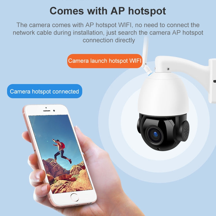 QX5 2.0 Million Pixels 1080P HD 20X Zoom Wireless WiFi Dome Smart Camera, Support Infrared Night Vision / Motion Detection / Voice Intercom / TF Card, US Plug - Dome Camera by buy2fix | Online Shopping UK | buy2fix